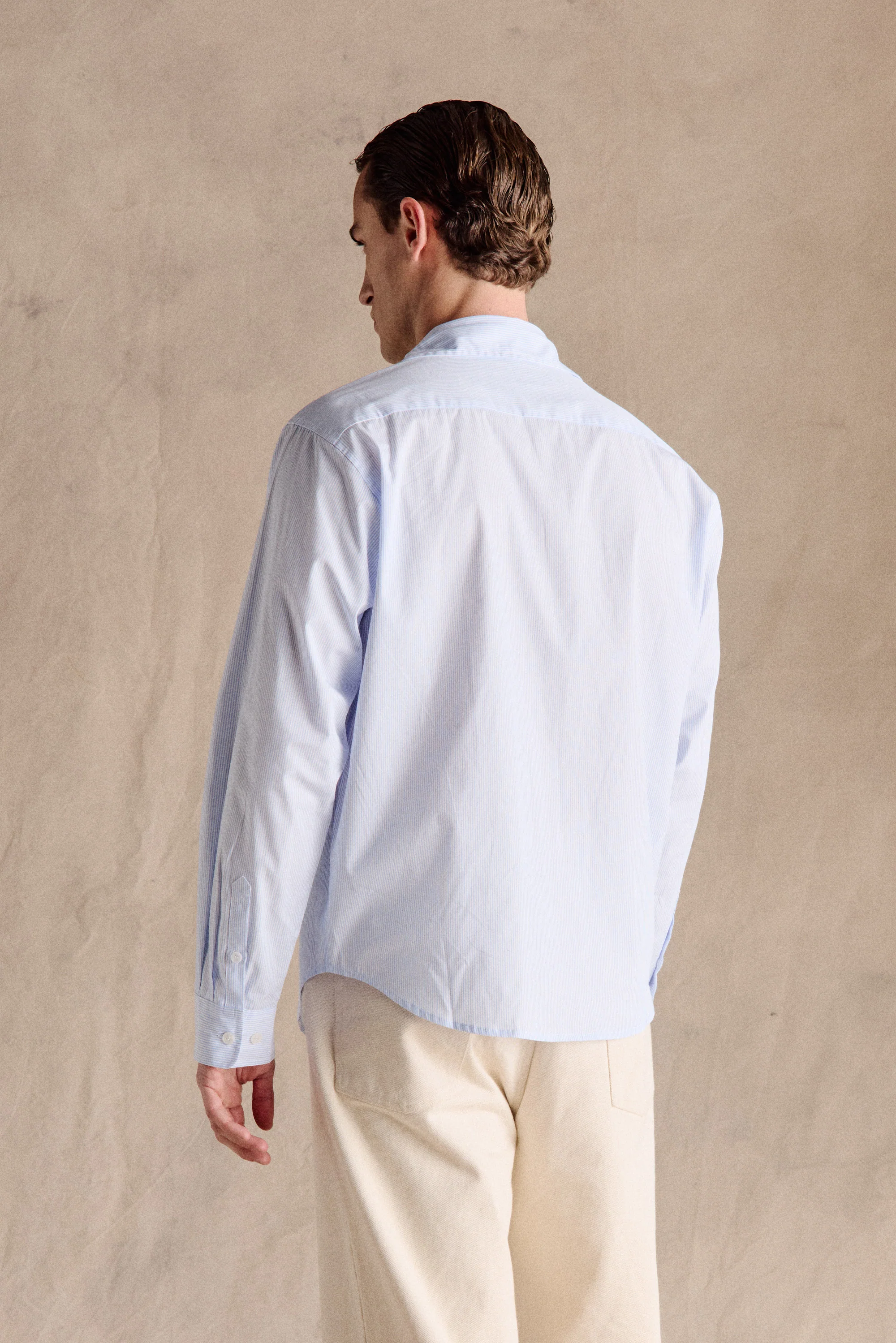Delon Pinstripe Shirt | Light Blue - Image 3