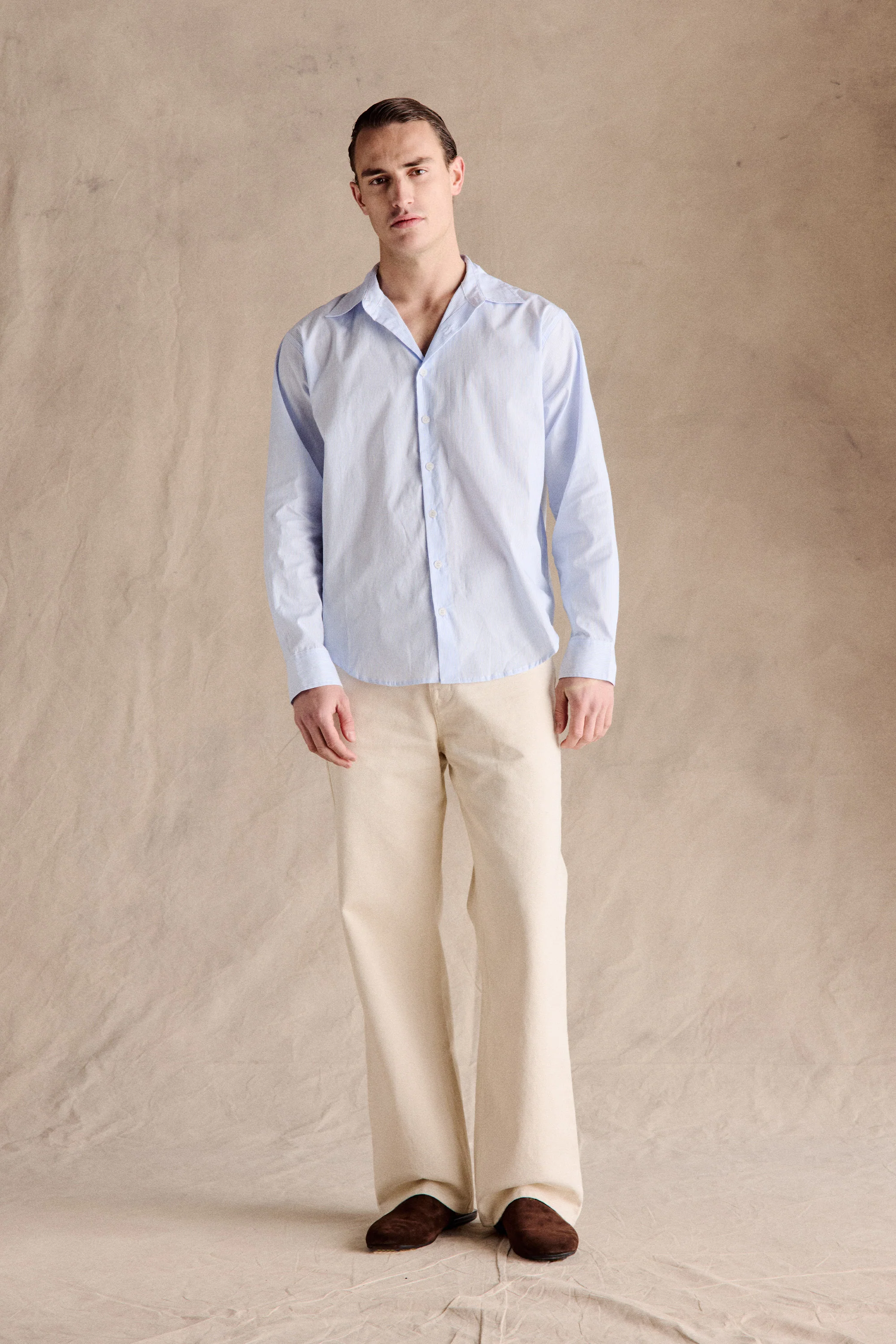 Delon Pinstripe Shirt | Light Blue - Image 4