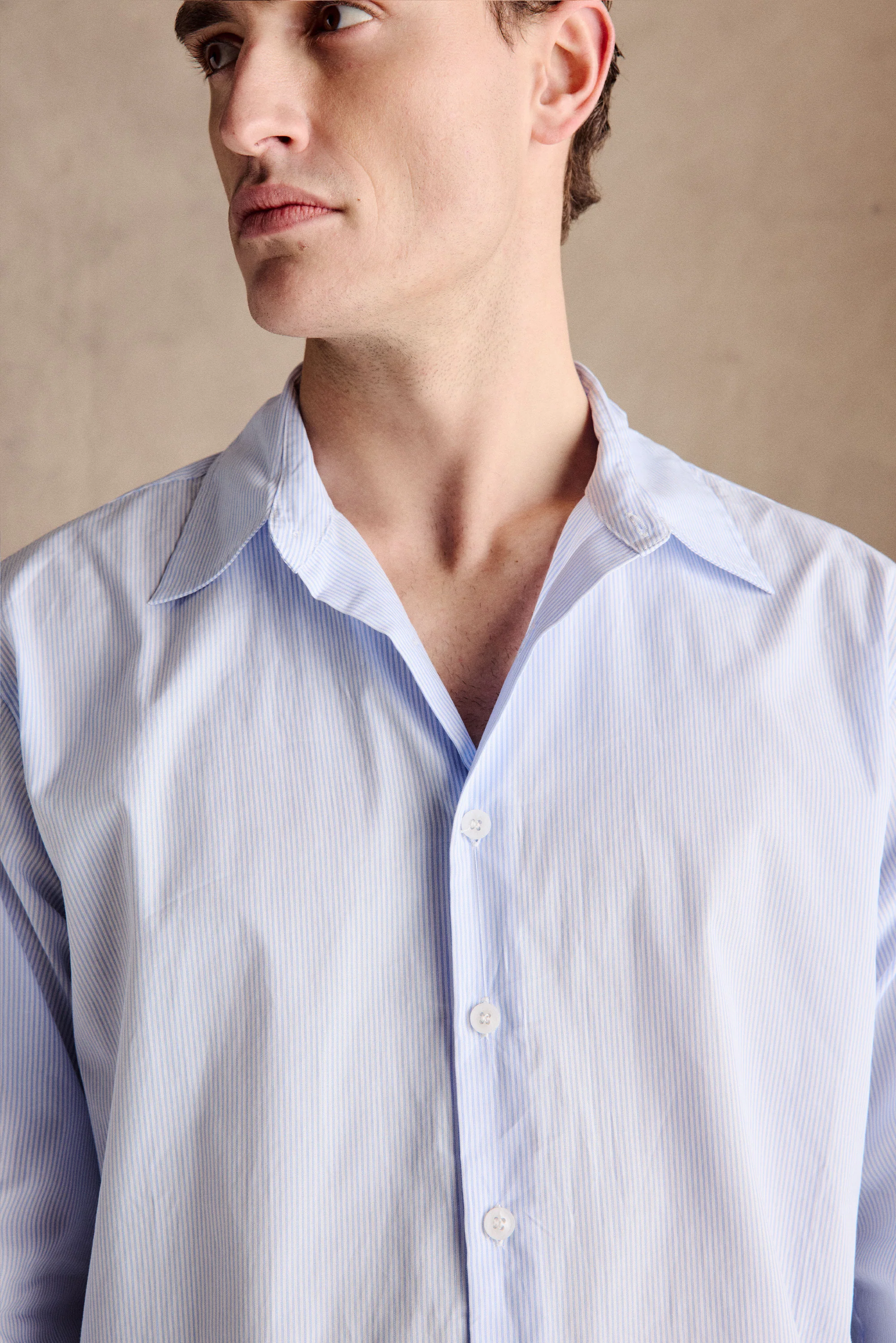 Delon Pinstripe Shirt | Light Blue - Image 5