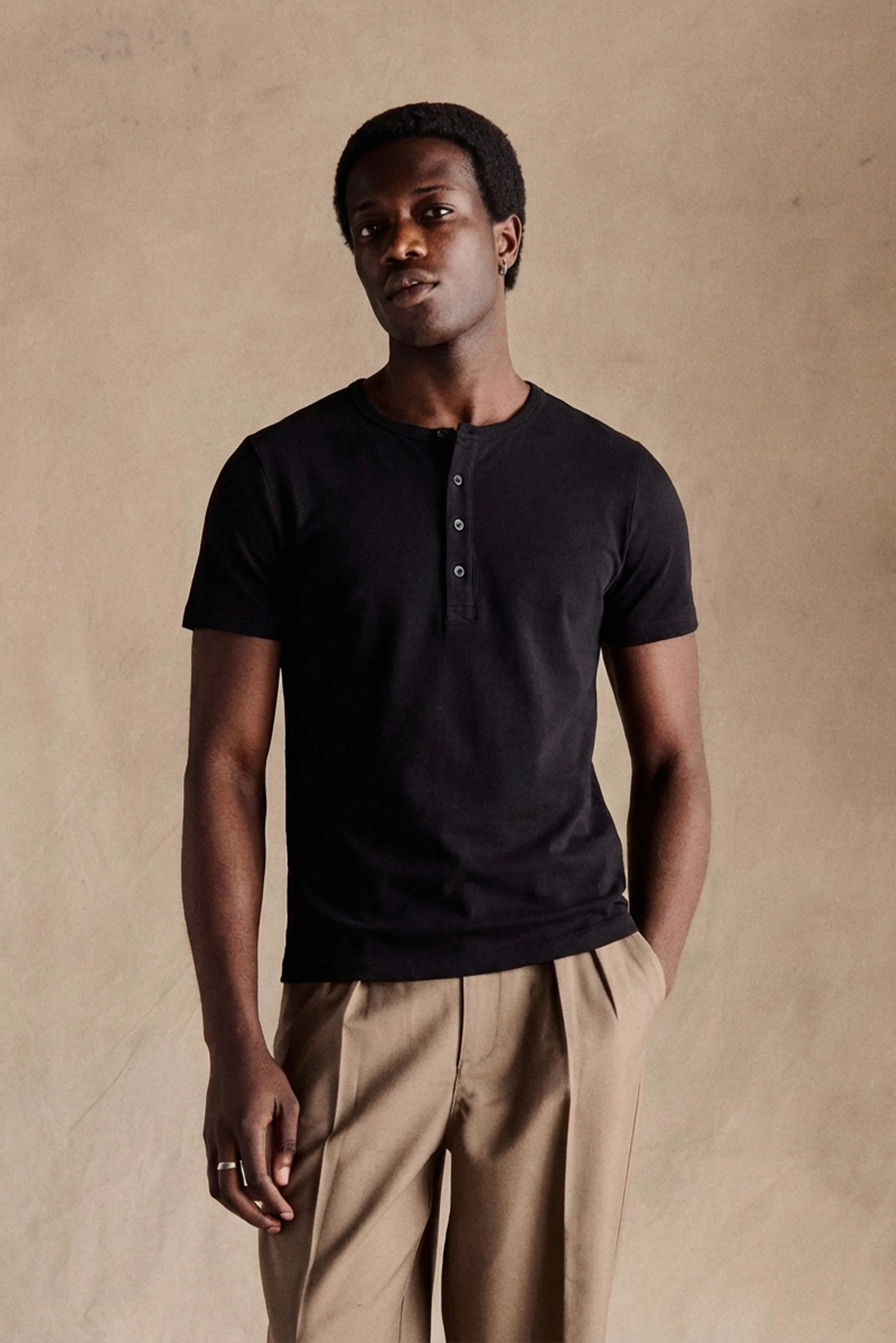 Henley Short Sleeve | Black