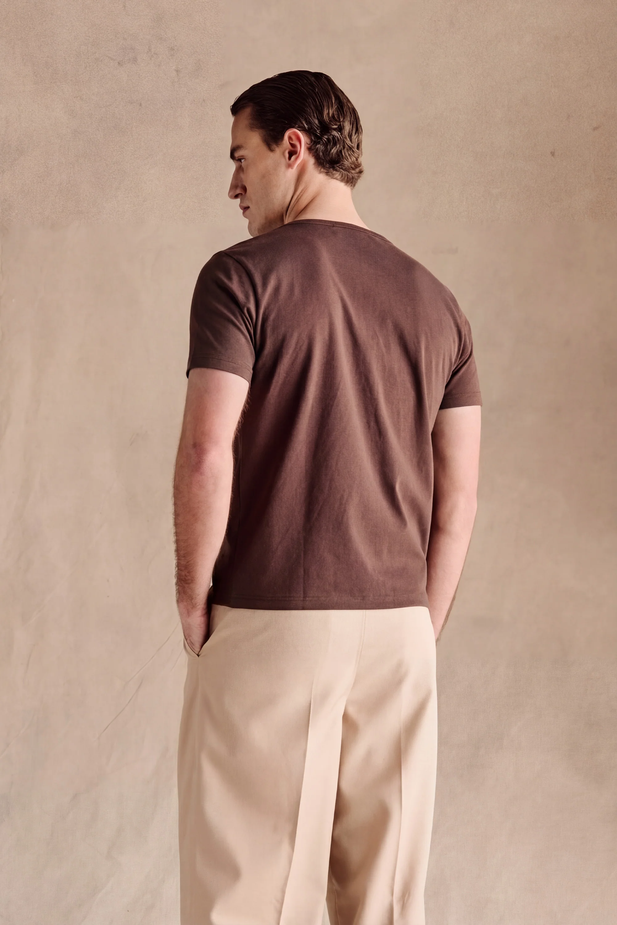 Henley Short Sleeve | Dark Brown - Image 3
