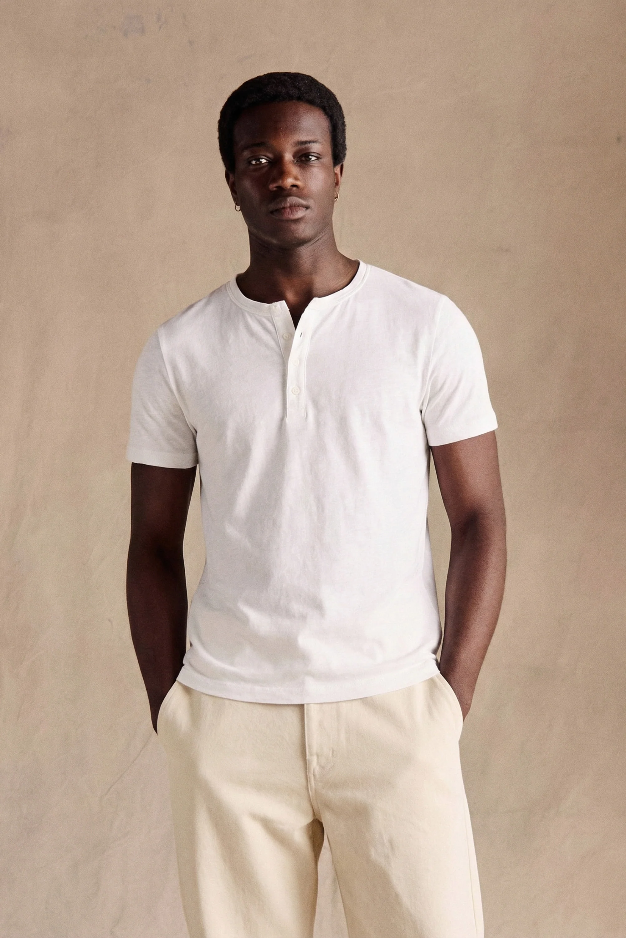Henley Short Sleeve | White